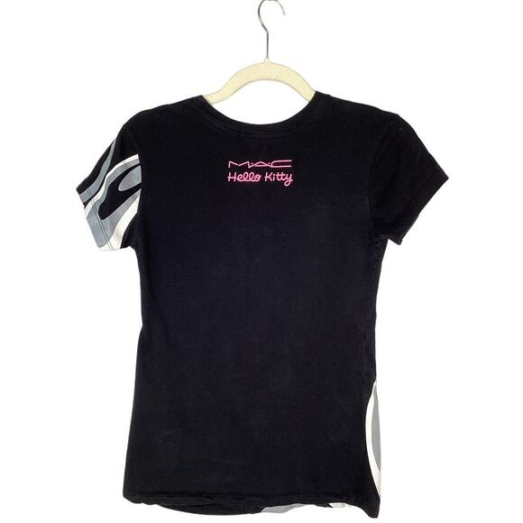 M.A.C. x Hello Kitty Womens T-Shirt Black 2 or S Limited Edition Rare Unique - Picture 3 of 12